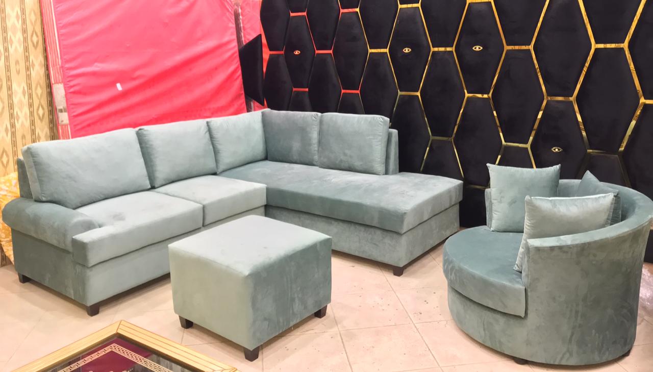 L shape sofa set